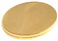 Oval Tinder Box
for strike-a-light,
3" wide by 4-1/2" long, polished brass